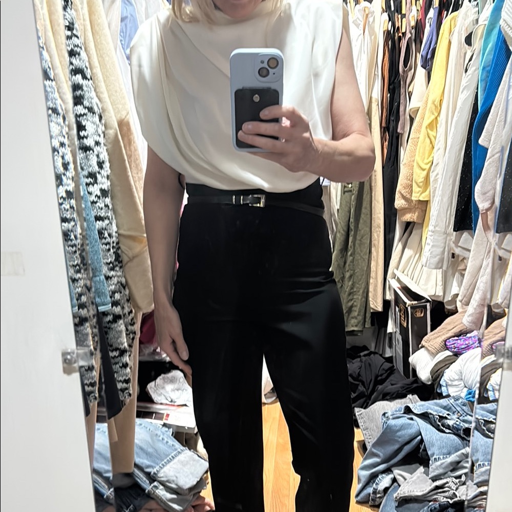 Zara Black  one piece Trousers Versatile Structured Design size small nwt